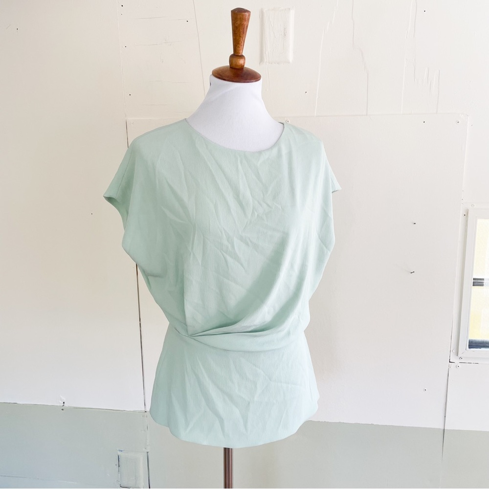 MM Lafleur Antonia blouse size Medium mint green wrap top